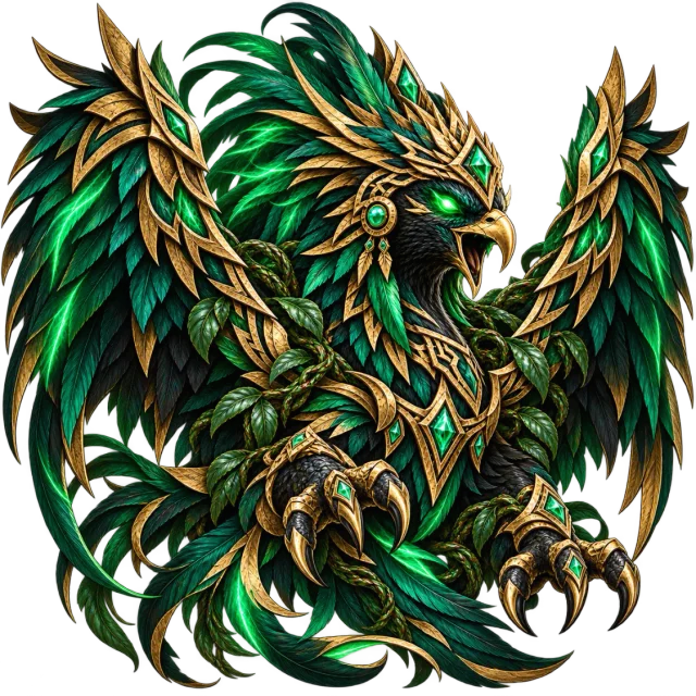 El fénix de la selva, guardián de Voryn